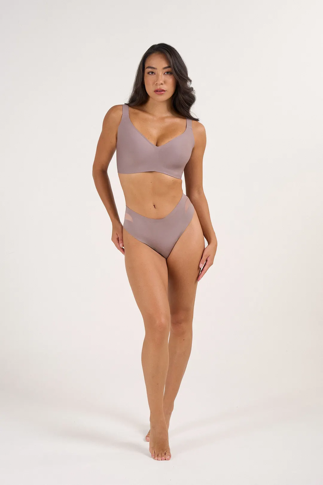 Seamless Soft V-Neck Wireless Full Support Jelly Bra