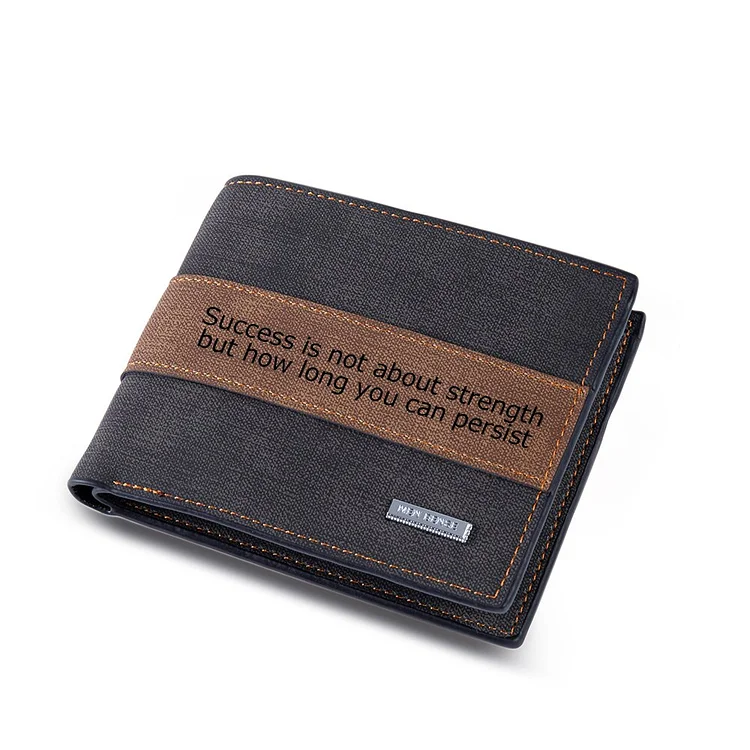 Personalisierte Text Brieftasche mit Dreifach Mehrere Kartenplätze Geldbörse 