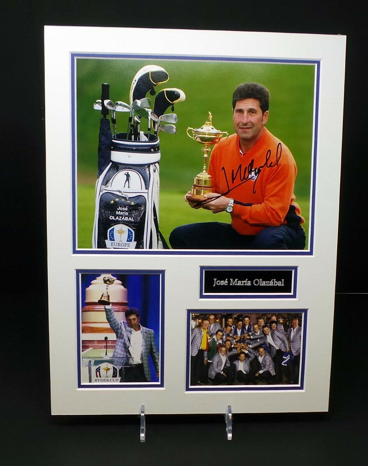 Jose Maria OLAZABAL Signed Mounted Ryder Cup Golf Photo Poster painting Display AFTAL RD COA