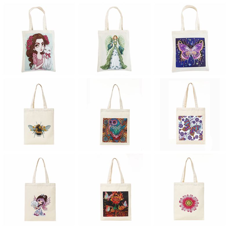 DIY Diamond Painting Shopping Tote Bag Mosaic Kit Drawing