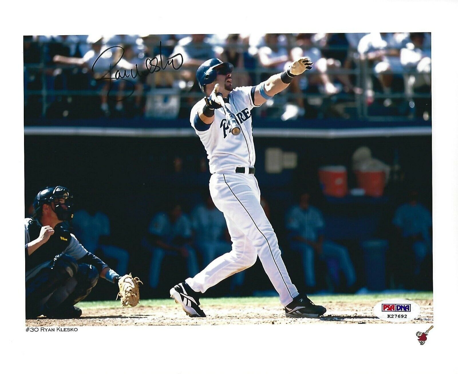 Ryan Klesko Signed 8x10 Photo Poster painting PSA/DNA COA 2001 Padres Baseball Picture Autograph