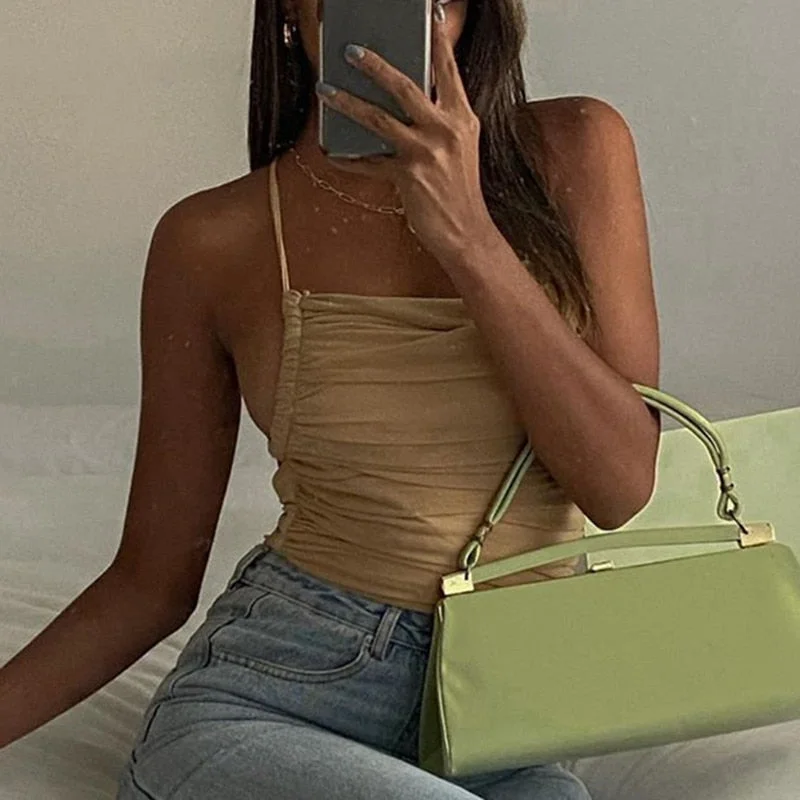 Yimunancy Spaghetti Strap Bodysuit Women Square Collor Skinny Bodysuit 2021 Spring Ladies Sexy Bodysuit Body Femme