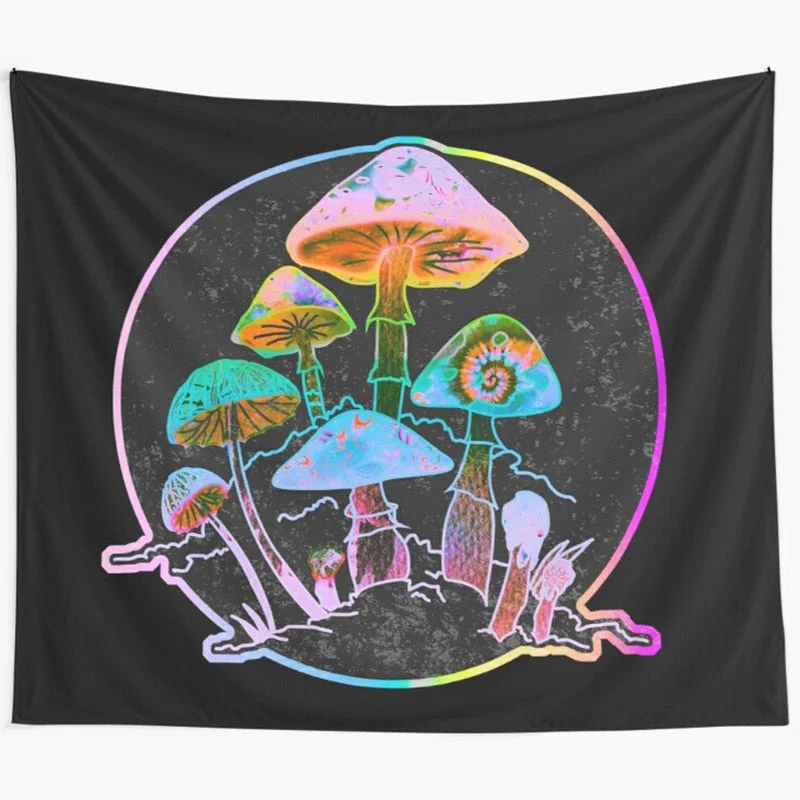 mushroom psychedelic hanging fabric background wall covering home decoration wall blanket tapestry bedroom wall hanging 95*73cm