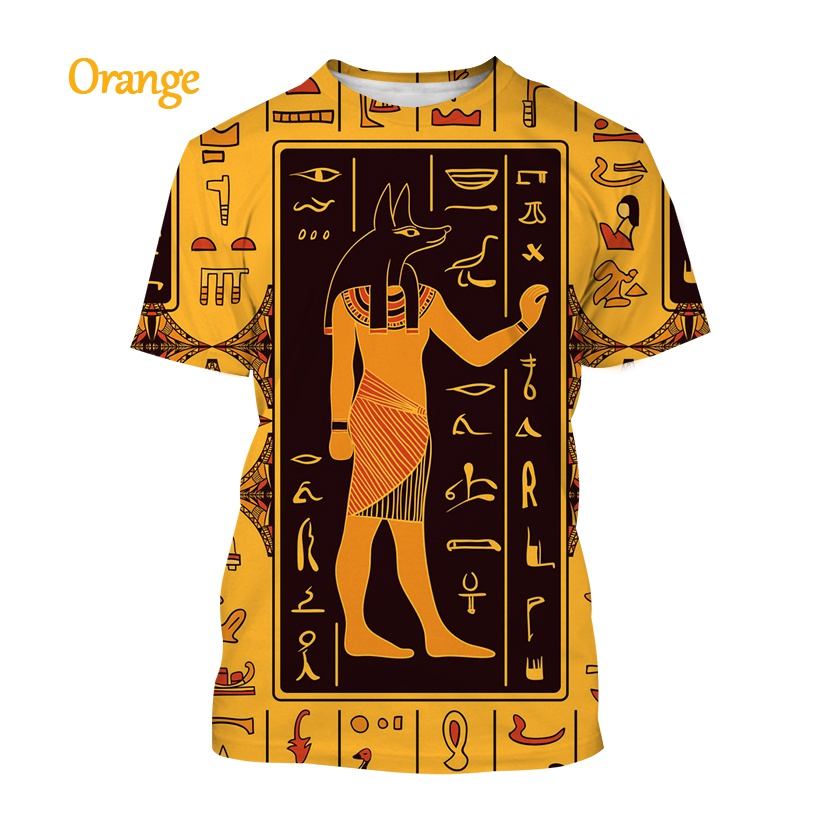 Cotton Tshirt Ancient Egyptian God Eye 3d Horus Printed Short Sleeve Crewneck Men's And Women's Retro Literary Summer Casual Daily T-shirt Top t -shirt Tee