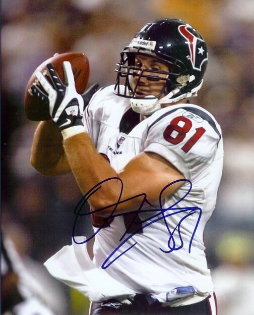 *OWEN DANIELS*SIGNED*AUTOGRAPHED*Photo Poster painting*HOUSTON*TEXANS*NFL*FOOTBALL*COA*8 X 10