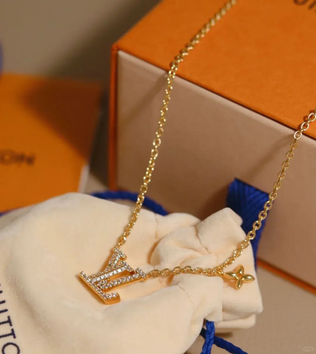 Louis Vuitton LV Letter Pendant Necklaces