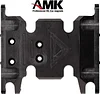 AMK Metal Gearbox Mount Transmission Holder for 1/10 RC Crawler Axial SCX10 II 90046 90047 90075 RC Car Skid Plate Upgrade Parts (Black)