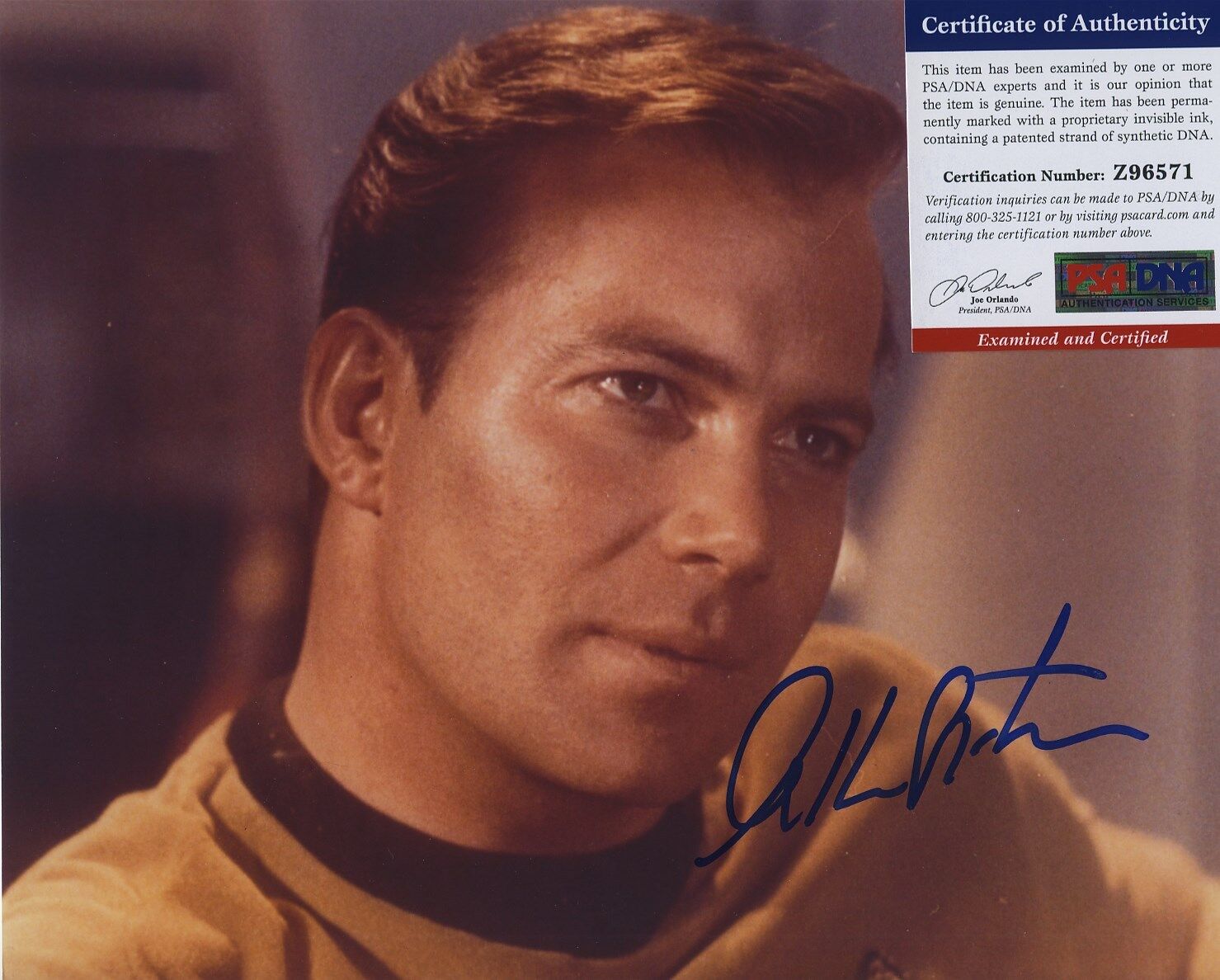 WILLIAM SHATNER STAR TREK SIGNED AUTOGRAPHED COLOR 8X10 Photo Poster painting PSA DNA Z96571