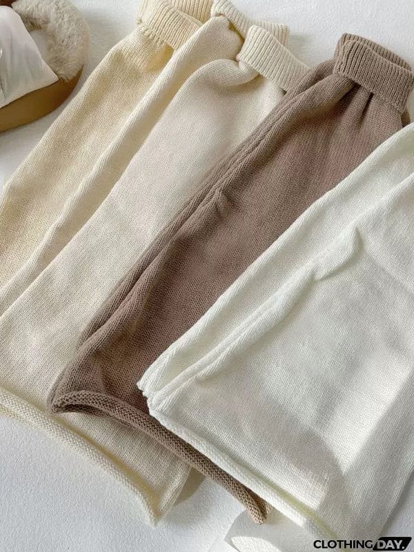 Leisure Fashion Knitting Solid Color Flared Leg Warmers Accessories