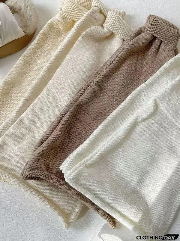 Leisure Fashion Knitting Solid Color Flared Leg Warmers Accessories