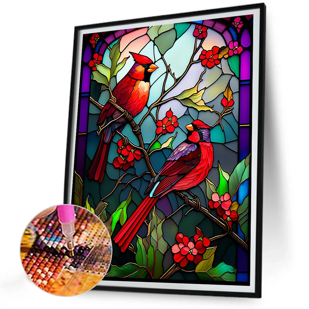 Cardinal 30*40cm(picture) full square drill diamond painting with