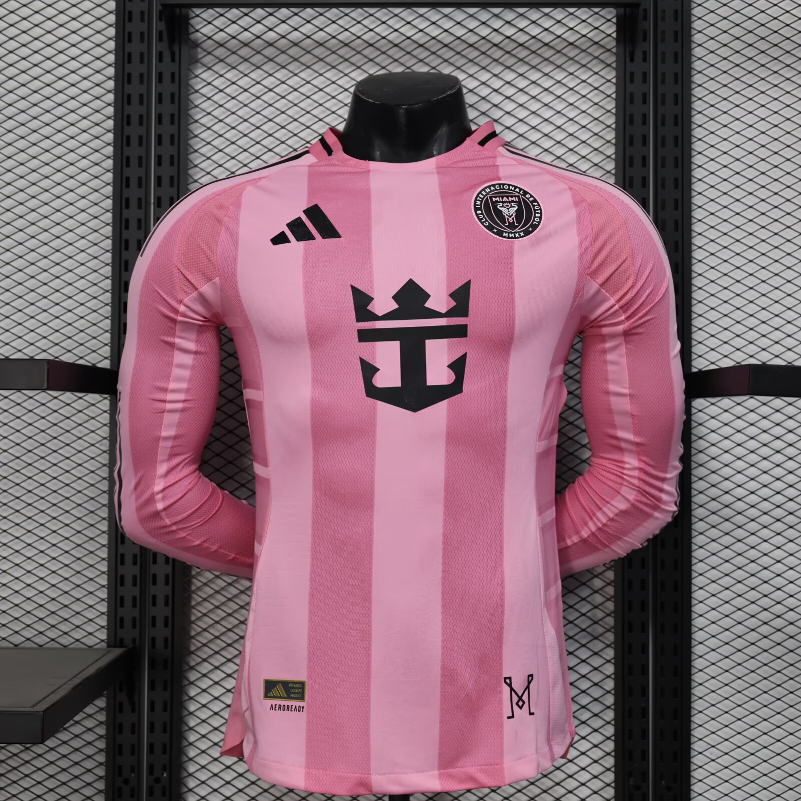 2025/2026 Player Version Long Sleeves Inter Miami Home Football Jersey 1:1 Thai Quality（The player version jersey is a bit tight, please pay attention to the size selection）
