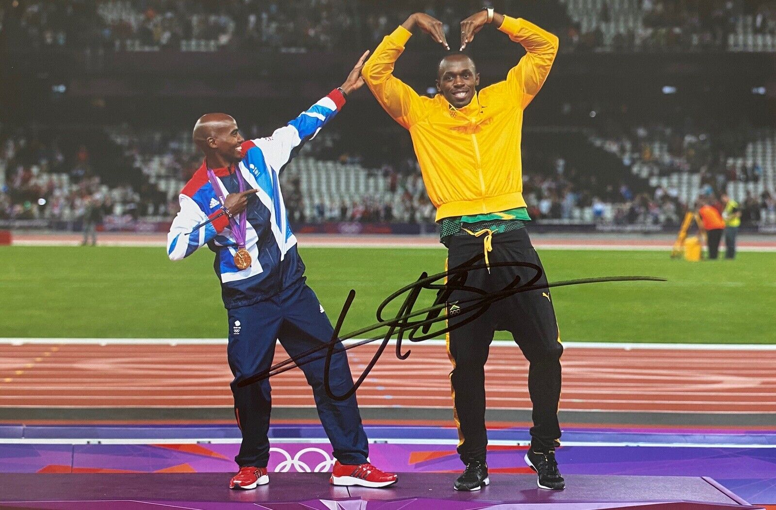 Usain Bolt Genuine Hand Signed 12x8 Jamaica Photo Poster painting - See Proof - 16