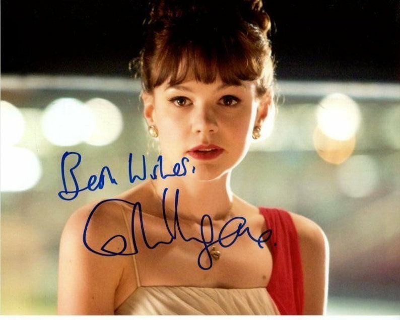 Carey mulligan signed autographed an education jenny mellor 8x10 Photo Poster painting