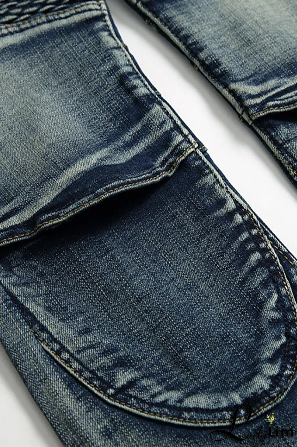 Black Gray Street Patchwork Make Old Fold Bottoms