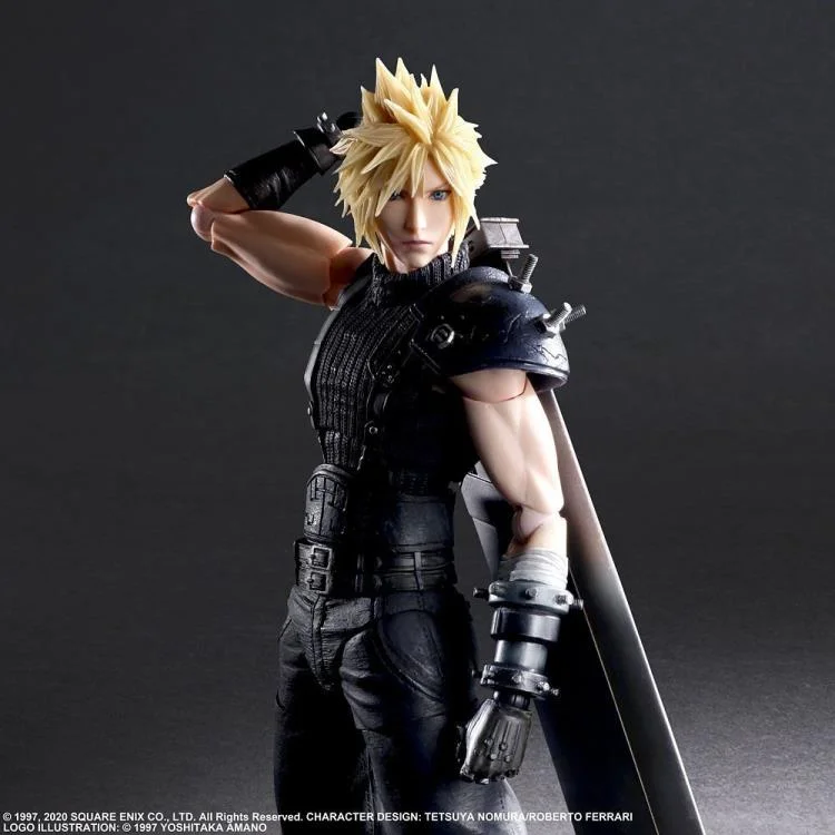In stock Square Enix Products Final Fantasy VII Remake Play Arts Kai Cloud Strife (Version 2) Action Figure