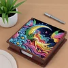 Wooden DIY Moon Fairy Diamond Painting Kit Note Box with 160 Papers for Office