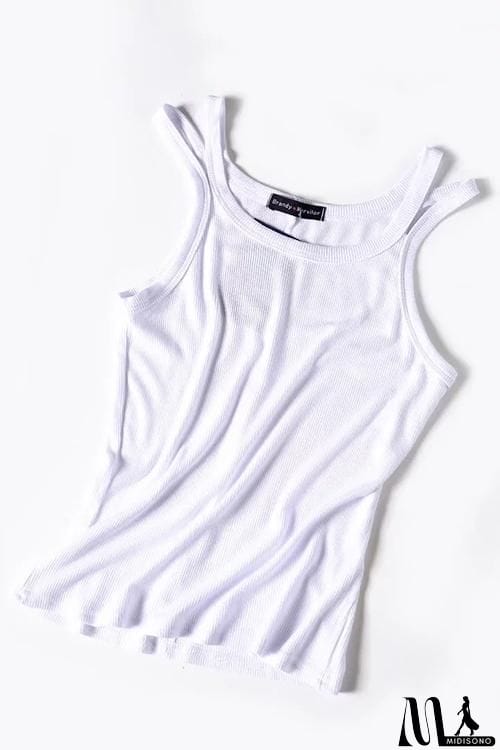 MidiSono - Knit Sleeveless Tank Top