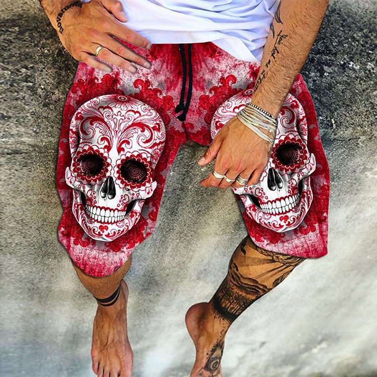 Print Skull Fashion Men's Casual Pants