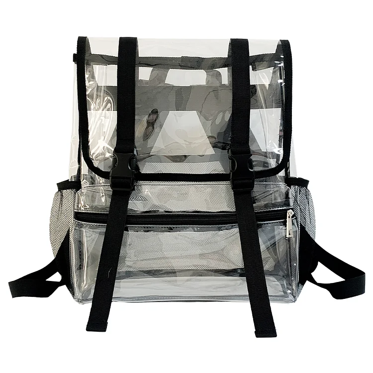 PVC Clear Backpack Lightweight Transparent Stadium Handbag for Concert Festivals-Annaletters