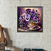 Diamond Painting-DIY Full Round Drill Violet Flowers（40*40CM)