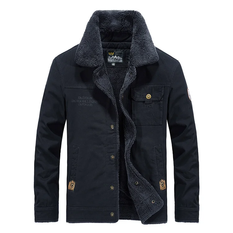 Casual Lamb Fleece Workwear Padded Jacket