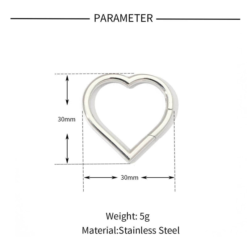 3 PCS/Package 13*22mm 18*13mm 30*30MM Titanium Steel Geometric Jewelry Accessories Jewelry Buckle