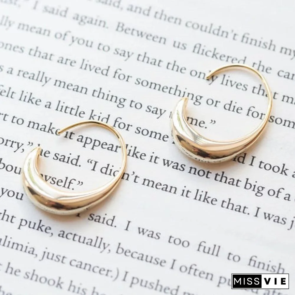 Gold Drop Hoop Earrings