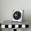 Original New Retro-Style Modern Black Clock | Silent Desktop Ornament for Living Room