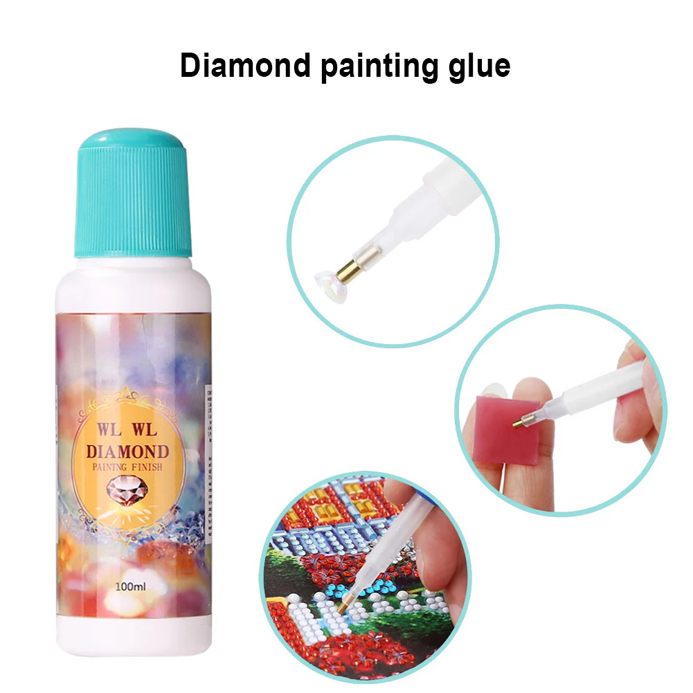 100ml DIY Diamond Painting Conserver Permanent Hold Shine Effect Sealer
