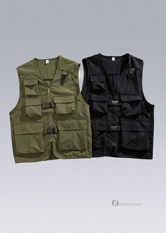 ベスト・ジレ TheOpen Product CARGO POCKET FIELD VEST 4BFT322 ベスト ジレ 「FVLMEN」4pocket zip big vest/4ポケット ジップ