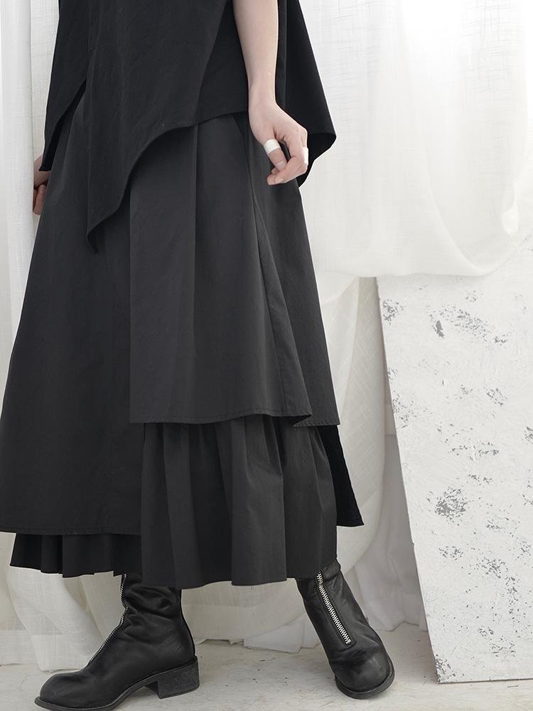 Shesgirls-Yamamoto Wind Dark Style Personality Irregular Design Niche Skirt-Usyaboys-Mne and Women's Street Fashion Shop-Christmas
