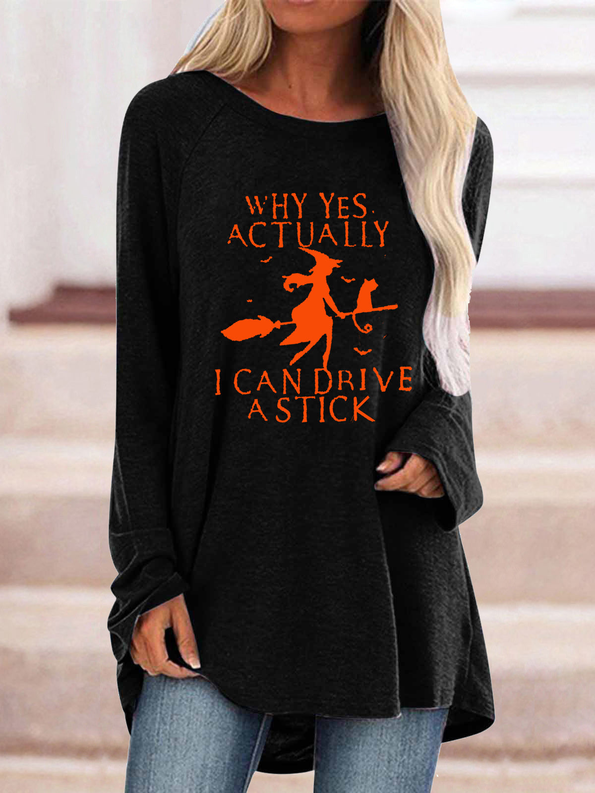 Women Long Sleeve V-neck Graphic Floral Printed Top