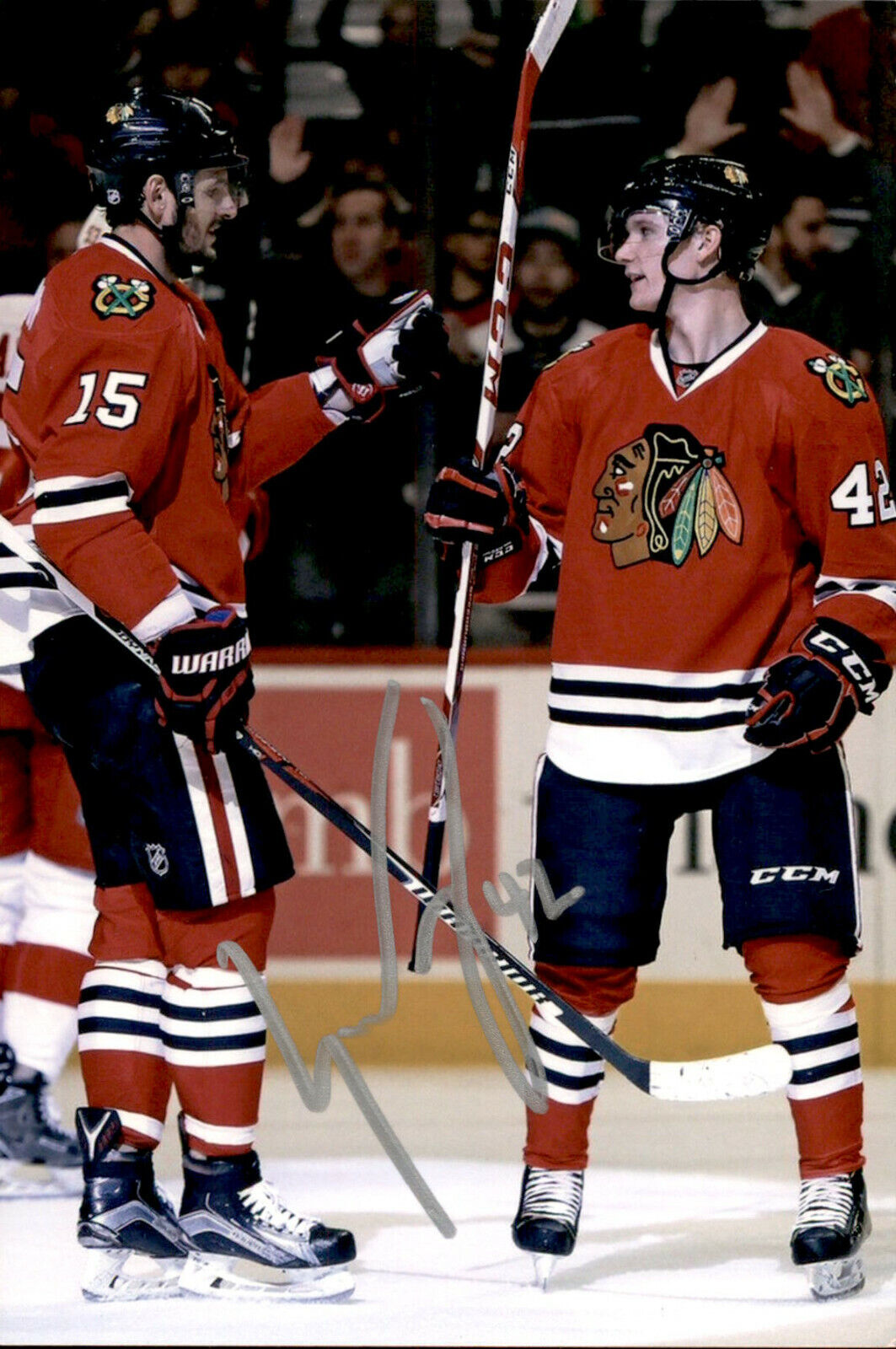 Gustav Forsling SIGNED 4x6 Photo Poster painting CHICAGO BLACKHAWKS #3