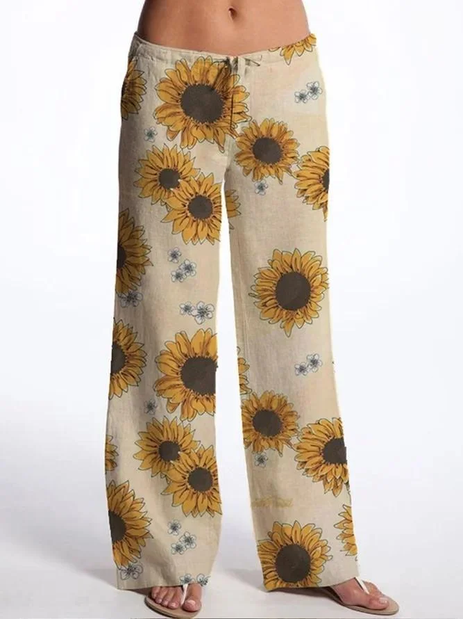 Sunflower Printed Pants
