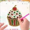 10PCS DIY Pearl Diamond Painting Christmas Fridge Magnets, Sparkling Rhinestone Refrigerator Magnet Craft Kit for Home Decor & Gifts