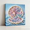 (25x25cm)DIY Mermaid Framed Handmade Pearl Painting Art Craft Kit Living Home Decor