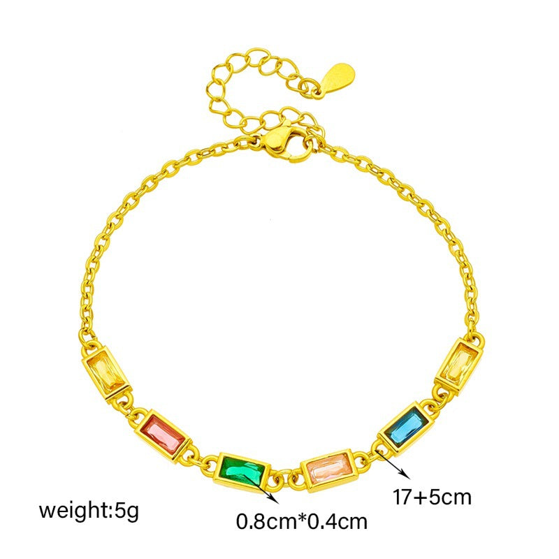 Women Chain Titanium Steel Electroplating Bracelets