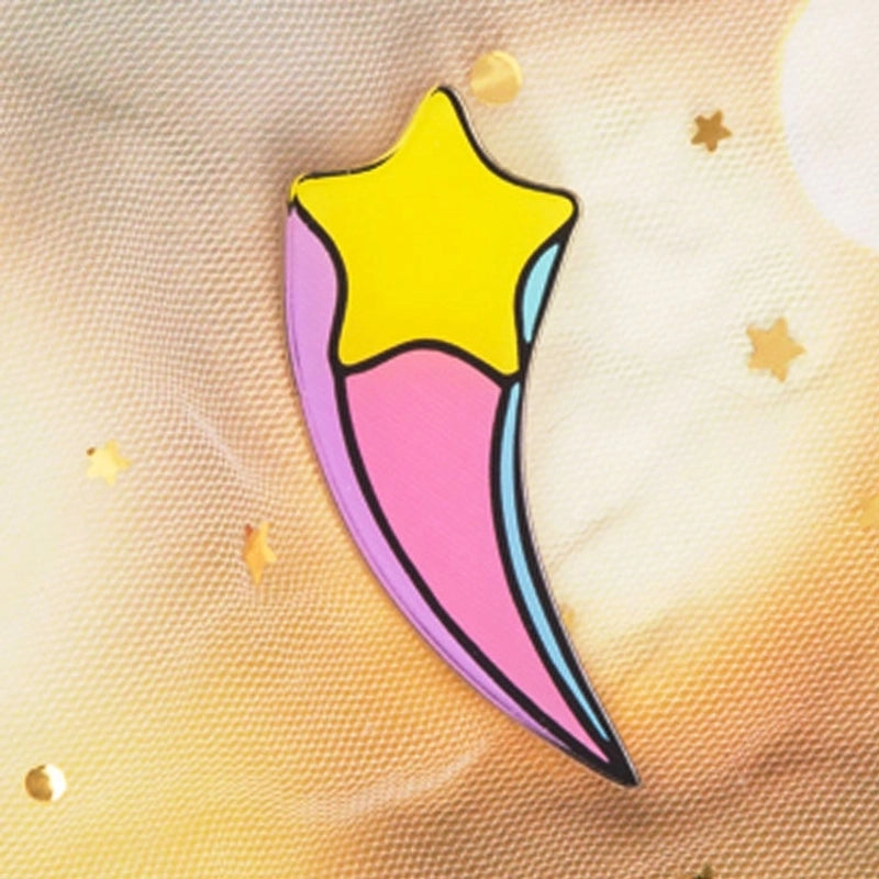 Cute Pin Rainbow Moon Unicorn Arylic Girl’S Brooches