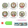 6 St&uuml;ck Weihnachtshund - 5d DIY Handwerk Aufkleber Magnet