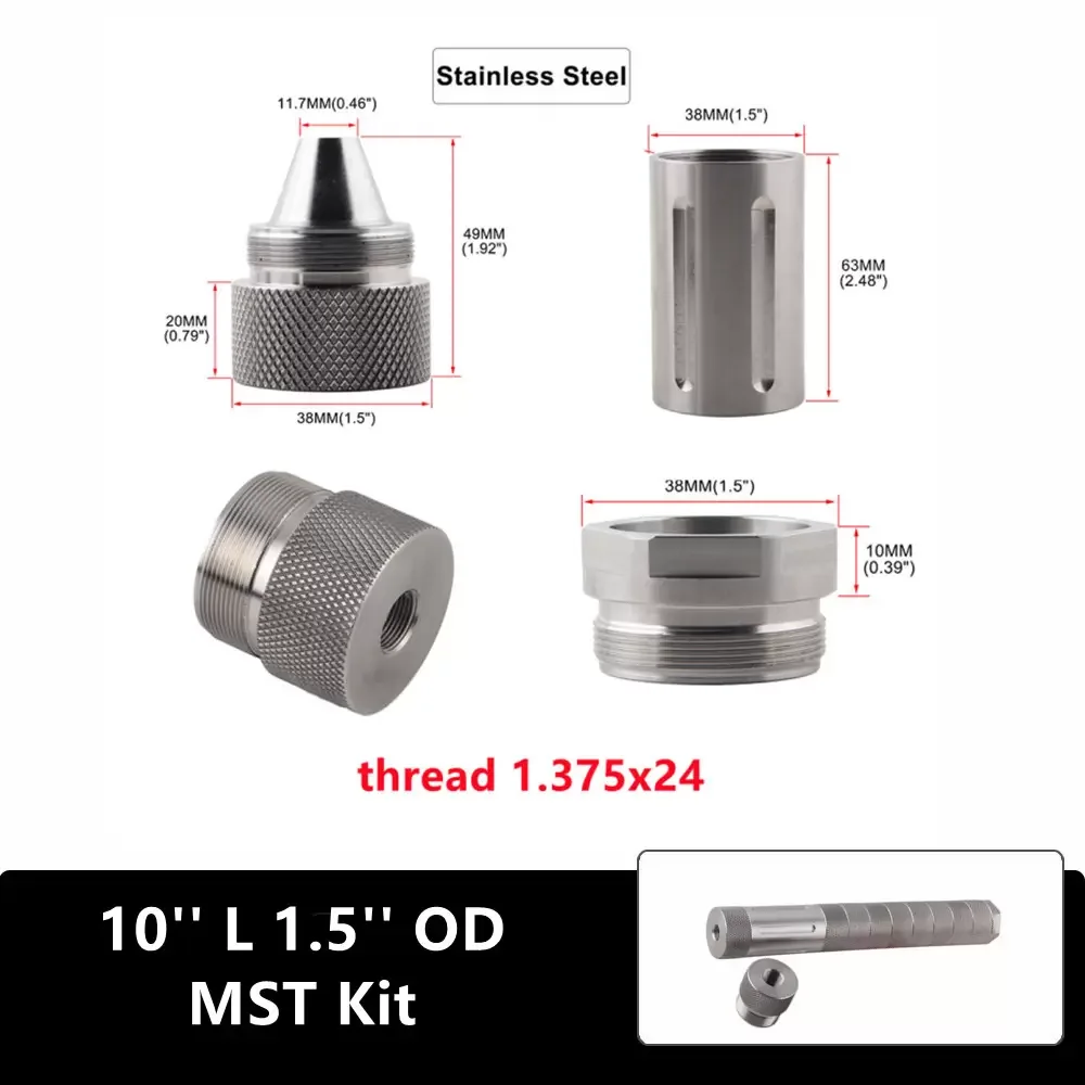 Napa 4003 Fuel Filter 10''L 1.5''OD stainless steel 1/2-28 & 5/8-24 Modular Solvent Trap 1.375x24 MST Kit Wix 24003