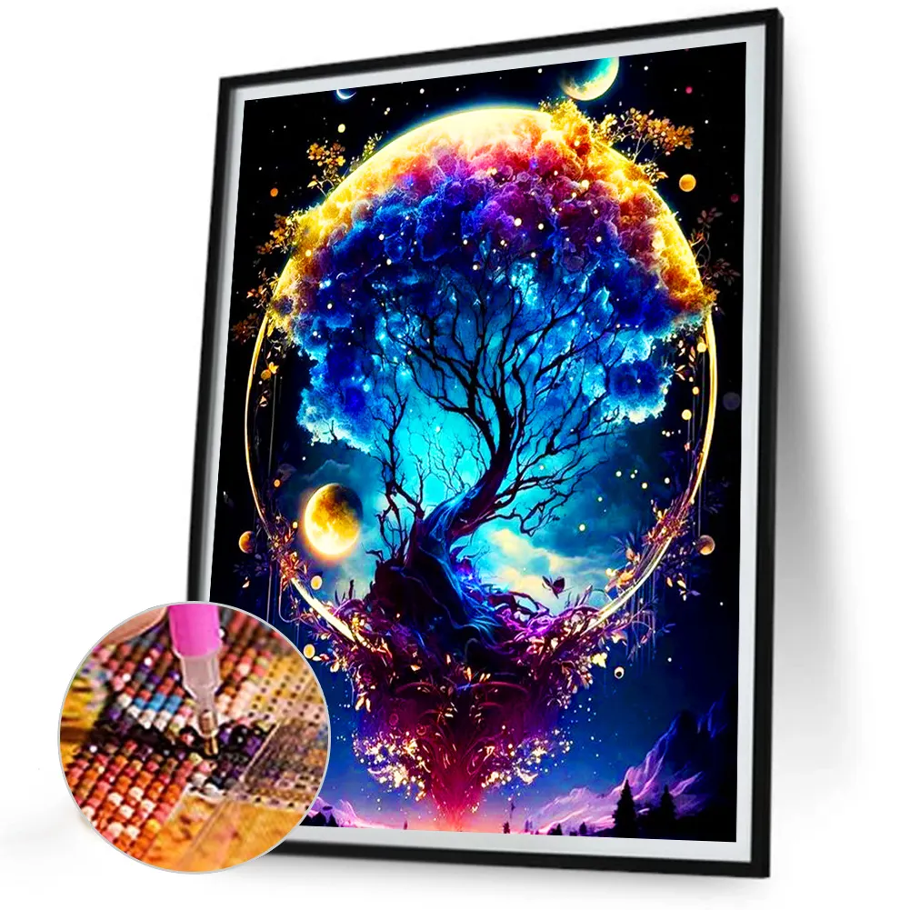 Full Round Diamond Painting 30*40cm - Broken Tree