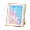 Kits d&rsquo;art partiel color&eacute;s en forme sp&eacute;ciale 5d DIY avec diamants &agrave; points avec cadre en bois, peintures de diamants, art de pierres pr&eacute;cieuses 17x22cm pour adultes, d&eacute;butants, d&eacute;coration int&eacute;rieure