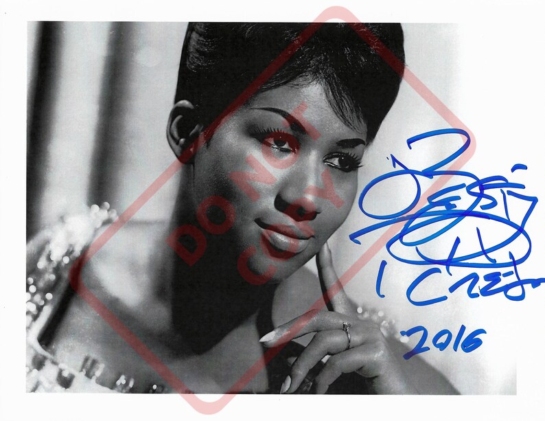 Aretha Franklin Vintage 8.5x11elica huson Autographed Signed Reprint Photo Poster painting