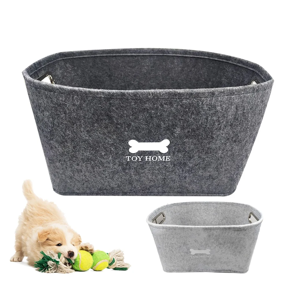 Dog Toy Storage Basket Portable Organizer