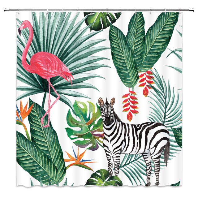 

Shower Curtain – Green Tropical Plants-180*180cm, 501 Original