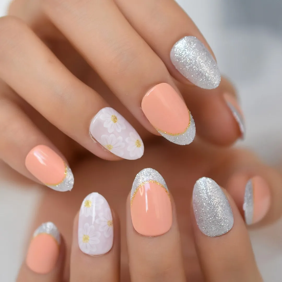 Beige Gradient French Manicure Tips Gorgeous and Classy Natural Fake Nails Faded Nails Designed-Nail Inspo