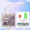 Diamond Painting Einkaufstasche Diamond Tote Handtasche Teilbohrer (Pfau)
