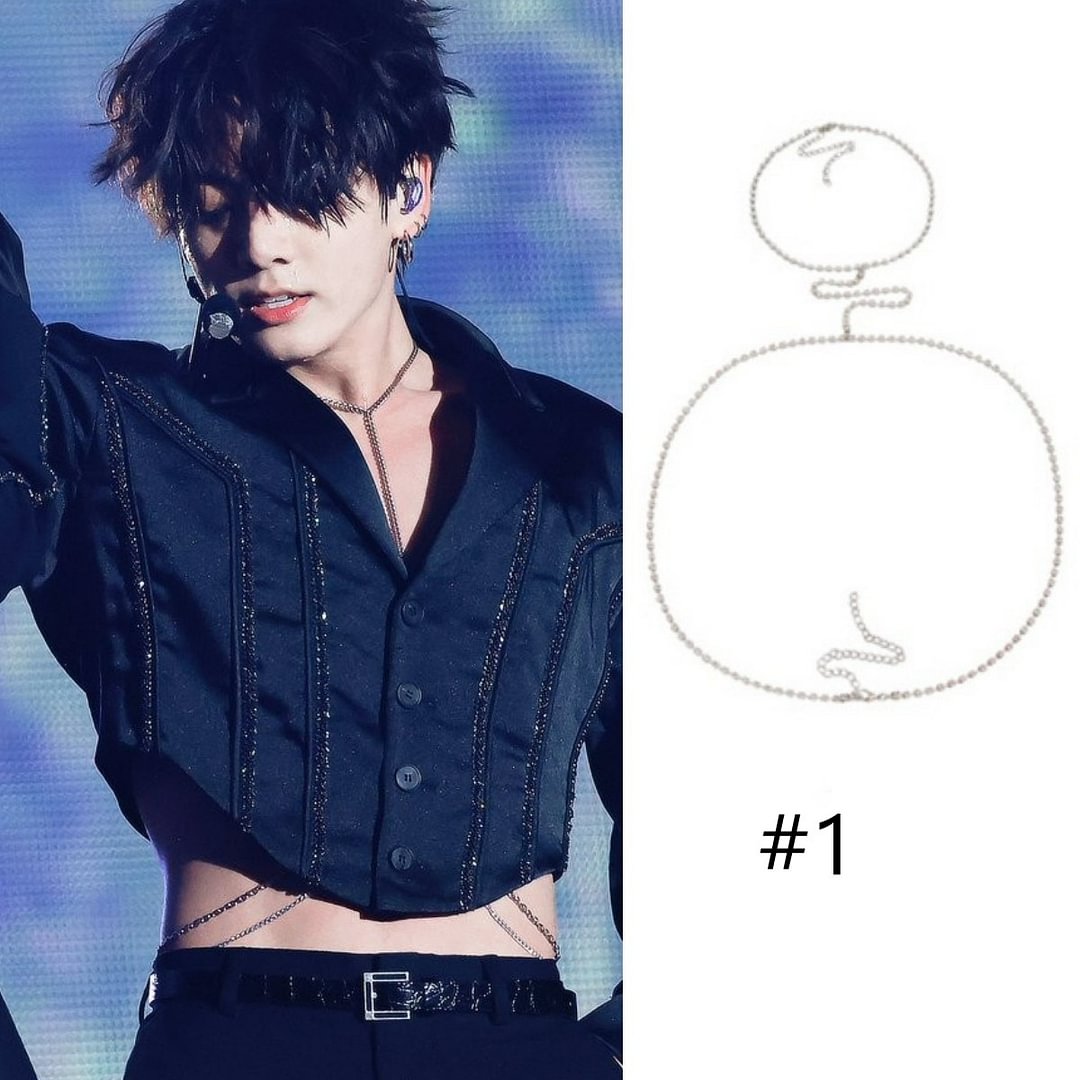 Jungkook On Stage body chain