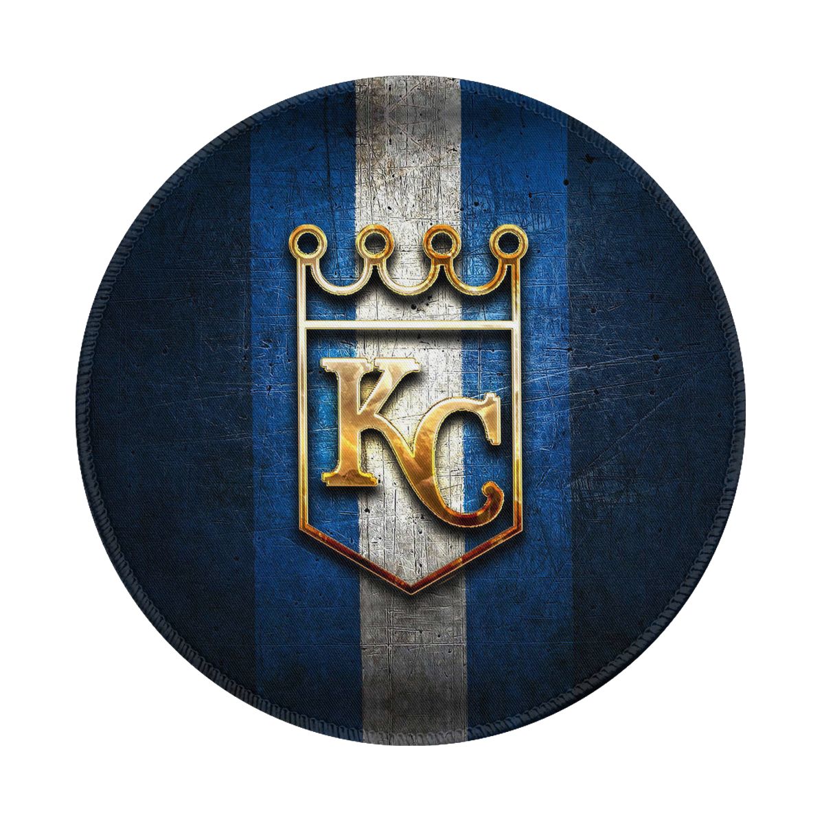 Kansas City Royals Golden Metal Round Non-Slip Thick Rubber Modern Gaming Mousepad